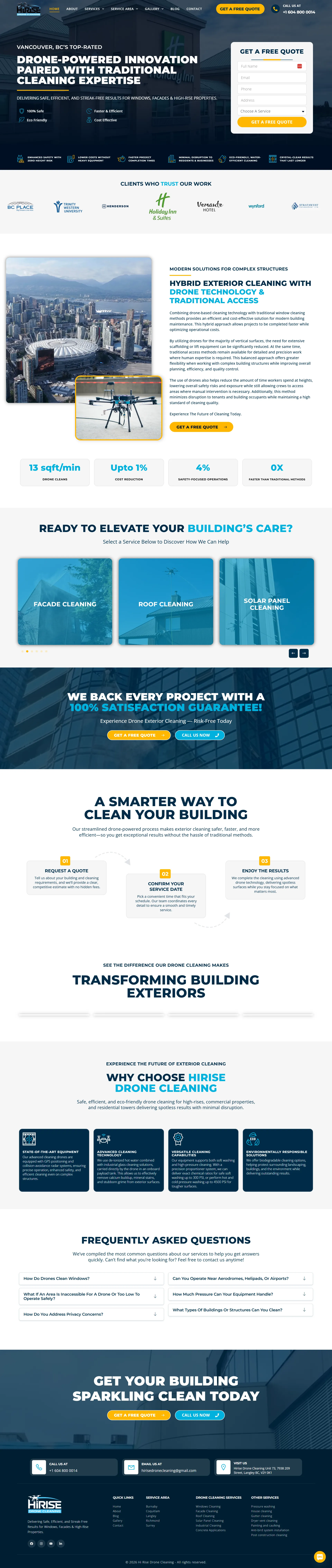 Hi-Rise Drone Cleaning website design